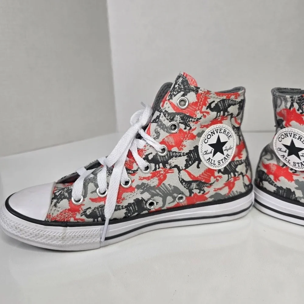 Converse Kids 2 All-Star High-Top Sneakers Dino Daze Orange Gray‎ Black